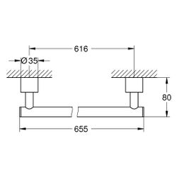 Grohe Atrio Badetuchhalter, Satin Graphite, 40889MG0... GROHE-40889MG0 4005176944758 (Abb. 1)