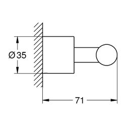 Grohe Atrio Bademantelhaken, Warm Sunset gebürstet... GROHE-40890DL0 4005176952777 (Abb. 1)