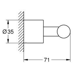 Grohe Atrio Bademantelhaken, Satin Graphite, 40890MG0... GROHE-40890MG0 4005176944765 (Abb. 1)