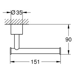 Grohe Atrio WC-Papierhalter, Toilettenpapierhalter, Deckel, Cool Sunrise gebürstet, 408... GROHE-40891GN0 4005176952807 (Abb. 1)