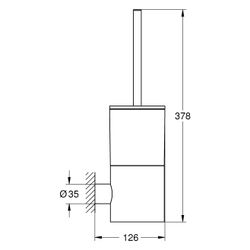 Grohe Atrio Toilettenbürstengarnitur, Wandmontage, Phantom Black, 40892KF0... GROHE-40892KF0 4067393055990 (Abb. 1)