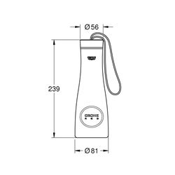 Grohe Red Thermo-Trinkflasche, doppelwandig, 450ml, Edelstahl, 40919SD0... GROHE-40919SD0 4005176450136 (Abb. 1)