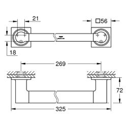 Grohe Allure Wannengriff, Metall, Satin Steel, 40955MS1... GROHE-40955MS1 4005176945533 (Abb. 1)