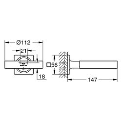 Grohe Allure Halter für Seifenschale 40883000 oder Föneinsatz 40964001, Phantom Black, ... GROHE-40963KF1 4067393055778 (Abb. 1)