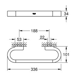 Grohe Selection Wannengriff 300mm, Supersteel, 41064DC0... GROHE-41064DC0 4005176577987 (Abb. 1)