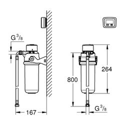 Grohe Blue Aktivkohlefilter-Starter-Set, Filterkopf, Aktivkohlefilter, Zeitzähler, 4113... GROHE-41136000 4005176774430 (Abb. 1)