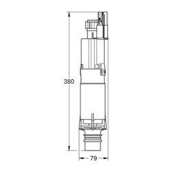 Grohe Ablaufventil Dual Flush pneumatisches mit zwei Funktionen 2 Mengen oder Start/Sto... GROHE-42253000 4005176814532 (Abb. 1)