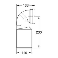 Grohe Ablaufbogen DN 80/100 für Installationssysteme, Schwarz, 42946000... GROHE-42946000 4005176153655 (Abb. 1)