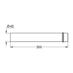 Grohe Abgangsbogen 300mm lang, 43352000... GROHE-43352000 4005176832413 (Abb. 1)