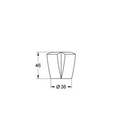Grohe Griff Costa, wärmeisoliert, Kunststoff, verchromt, Blau/Rot, 45144D00... GROHE-45144D00  (Abb. 1)