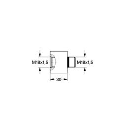 Grohe Verlängerung, 1/2", 30mm für Florida 25 634, Linksgewinde, Chrom, 45238000... GROHE-45238000  (Abb. 1)