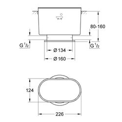 Grohe Rohbauset, 80-160mm, G 1/2", 45473000... GROHE-45473000  (Abb. 1)