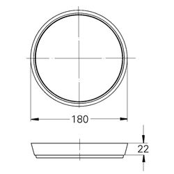 Grohe Distanzring D 180x22mm für zu flachen Einbau, Weiß, 46035L00... GROHE-46035L00  (Abb. 1)