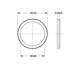 Grohe Distanzring Eurotrend, D 173x16mm, Chrom, 46179000... GROHE-46179000  (Abb. 1)