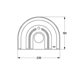Grohe Rosette für Chiara Fertigsetmontageset Wanne, Chrom/Gold, 46237IG0... GROHE-46237IG0  (Abb. 1)