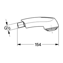 Grohe Spülbrause, Mousseur/Brausestrahl, Chrom/Nachtblau, 46312IF0... GROHE-46312IF0 4005176181450 (Abb. 1)