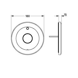 Grohe Rosette, D 180mm für Eurowing Fertigmontageset Wanne, Weiß, 46365L00... GROHE-46365L00  (Abb. 1)