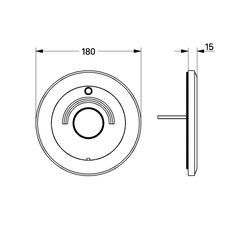 Grohe Rosette, D 180mm für Europlus Fertigmontageset Wanne, Edelmessing, 46367Z00... GROHE-46367Z00  (Abb. 1)
