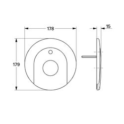 Grohe Rosette für Europlus Fertigmontageset Wanne, Alpinweiß, 46420L00... GROHE-46420L00  (Abb. 1)