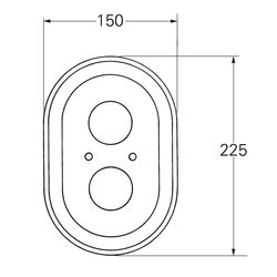 Grohe Rosette, oval, 225x150mm, Gelb, 47188Y00... GROHE-47188Y00  (Abb. 1)
