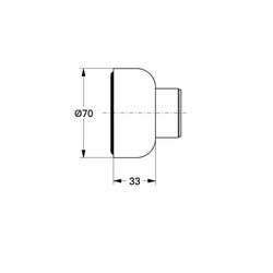 Grohe Rosette für Anschluss 70mm, Hard Graphite, 47455A00... GROHE-47455A00  (Abb. 1)