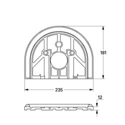 Grohe Distanzstück 12mm für zu flachen Einbau, ohne Befestigungsschr., für Chiara 19530/19531/19610,... GROHE-47462L00  (Abb. 1)