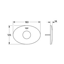 Grohe Rosette, Chrom, 47514000... GROHE-47514000  (Abb. 1)