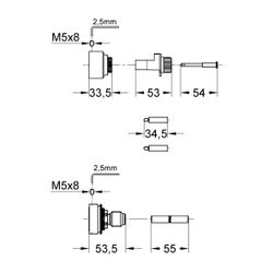 Grohe Verlängerungsset, 27,5mm, für Europlus 19681 und Sentosa, 47540000... GROHE-47540000 4005176209635 (Abb. 1)