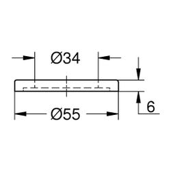 Grohe Grundplatte für Einloch- Waschtisch-/Bidetbatterien, Chrom, 48165000... GROHE-48165000 4005176921797 (Abb. 1)