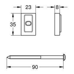 Grohe Tempesta Ausgleichsscheibe für Brausestangen transparent... GROHE-48543001 4005176681073 (Abb. 1)