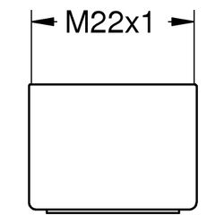 Grohe Mousseur Innengewinde M22x1 Durchflussklasse B 25l/min, Supersteel... GROHE-48557DC0 4005176713965 (Abb. 1)