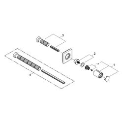 Grohe Unterputzventil Grohtherm F, 1-fach, Fertigmontageset für Rapido C, Satin Steel... GROHE-100754MS00 4005176947490 (Abb. 1)