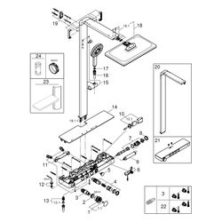 Grohe Rainshower Aqua Pure 100962 Duschsystem Wandmontage mit SmartControl Thermostat... GROHE-100962DC00 4005176949647 (Abb. 1)