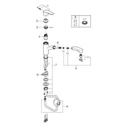 Grohe Eurosmart Einhand-Spültischbatterie, Vor-Fenster-Montage, flacher Auslauf, hera... GROHE-1012320000 4067393002840 (Abb. 1)