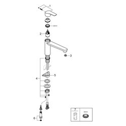 Grohe Eurosmart Einhand-Spültischbatterie, Niederdruck, mittelhoher Auslauf, Chrom, 1... GROHE-1012330000 4067393002857 (Abb. 1)