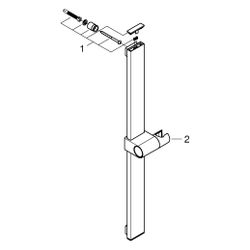 Grohe Rainshower Aqua Pure Brausestange mit Wandhaltern aus Metall, 600mm, Chrom, 101... GROHE-1016730000 4067393005162 (Abb. 1)