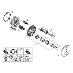 Grohe Grohtherm Thermostat-Brausebatterie, rund, mit integr. 2-Wege-Umst., Fertigmont... GROHE-1022082430 4067393018889 (Abb. 1)