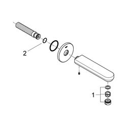Grohe Eurosmart Wanneneinlauf Cosmopolitan, Wandmontage, Ausladung 170mm, Chrom, 132610... GROHE-13261000 4005176877384 (Abb. 1)