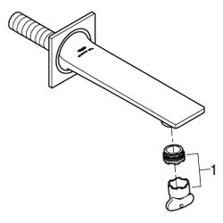 Grohe Allure Wanneneinlauf, DN 20, Wandmontage, Ausladung 167mm, Satin Steel, 13264MS1... GROHE-13264MS1 4005176945076 (Abb. 1)