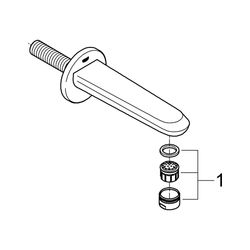 Grohe Eurodisc Wanneneinlauf Cosmopolitan, Wandmontage Ausladung 170mm, Chrom, 13278002... GROHE-13278002 4005176887871 (Abb. 1)