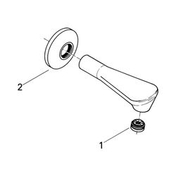 Grohe Wanneneinlauf, DN 20, Wandmontage, Ausladung 140mm, Auslauf mit Strahlregler, Chr... GROHE-13540000 4005176005411 (Abb. 1)