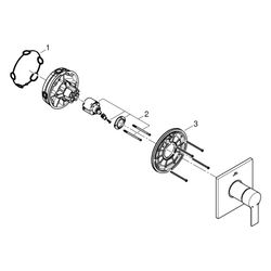 Grohe Allure Einhand-Brausebatterie, Fertigmontageset für Rapido SmartBox, verdeckte Be... GROHE-19317AL1 4005176513718 (Abb. 1)
