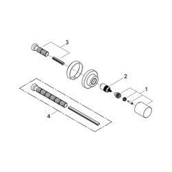 Grohe Unterputzventil Oberbau Grohtherm 3000 C Einbautiefe 28-80mm, Chrom, 19470000... GROHE-19470000 4005176848018 (Abb. 1)
