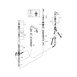 Grohe Lineare 4-Loch-Einhand-Wannenkombination, Supersteel, 19577DC1... GROHE-19577DC1 4005176412820 (Abb. 1)
