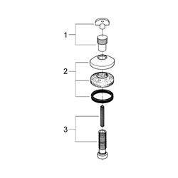Grohe Unterputzventil Oberbau Atlanta für UP-Ventile, 1/2", 3/4", 1", Höhe 55mm, Chrom,... GROHE-19840000 4005176030758 (Abb. 1)