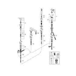 Grohe Eurocube 4-Loch-Einhand-Wannenkombination, Chrom, 19897001... GROHE-19897001 4005176429101 (Abb. 1)