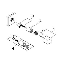Grohe Eurocube Unterputzventil Oberbau verstellbar 20-80mm, Chrom, 19910000... GROHE-19910000 4005176906602 (Abb. 1)