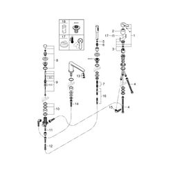Grohe Eurostyle Cosmopolitan 4-Loch-Einhand-Wannenkombination, Chrom, 23048003... GROHE-23048003 4005176429132 (Abb. 1)