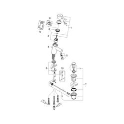 Grohe Concetto Einhand-Waschtischbatterie, Niederdruck, Chrom, 23060001... GROHE-23060001 4005176888021 (Abb. 1)