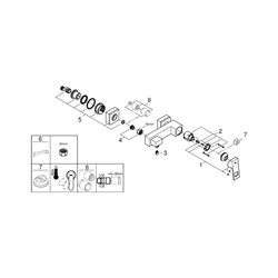 Grohe Eurocube 1-Loch-Einhand-Brausebatterie Wandmontage, Supersteel, 23145DC0... GROHE-23145DC0 4005176525049 (Abb. 1)